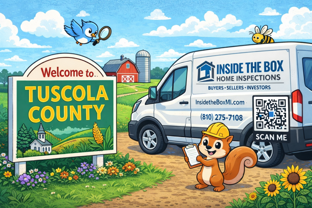 Home Inspections in Tuscola County, Michigan. Inside the Box Home Inspections.